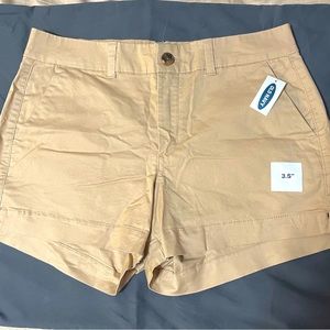 NWT - Old Navy Mid-Rise Khaki Shorts